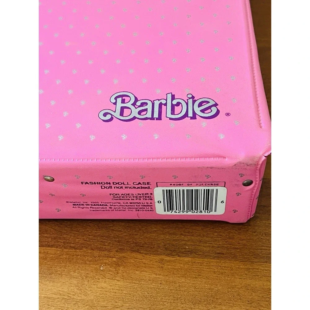 Barbie Fashion Doll Closet Carrying Case‎ Pink Vintage 80's 1985 Mattel